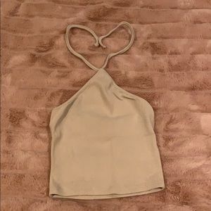 tan halter top